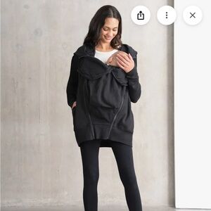 NWOT, Seraphine Black Maternity & Babywearing 3-In-1Top, size small